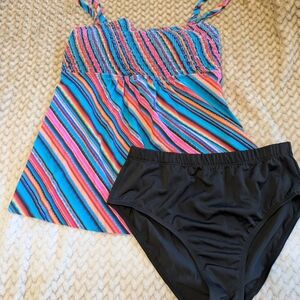 Swimsuits For All Vibrant Tankini Set Women's Size 8